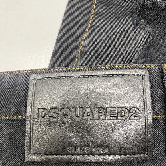 NEW DSQUARED2 Men’s Distressed Open-Knee Jeans – Black – Size 34 x 33 - Picture 10 of 10
